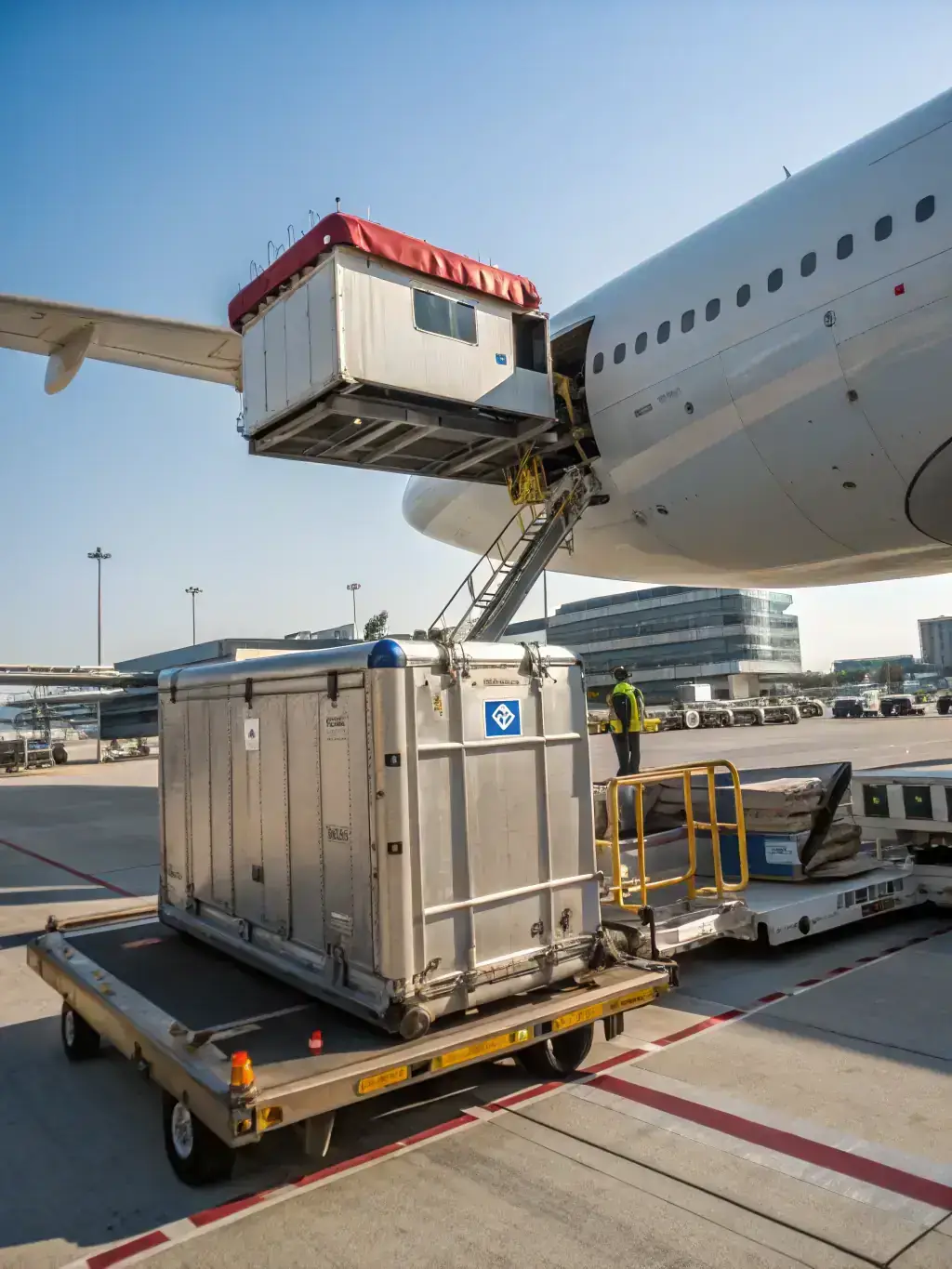 A visually appealing image of cargo being loaded onto an airplane, symbolizing Global Move Logistics' international shipping capabilities.